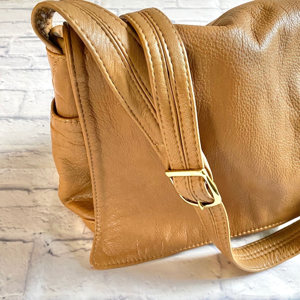 HANDCRAFTED LARGE REAL LEATHER HANDBAG - NWOT - Picture 3 of 8